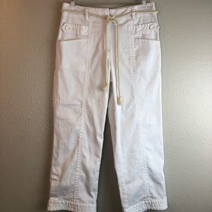 Think Tank...White Cotton Jeans W/Belt 2